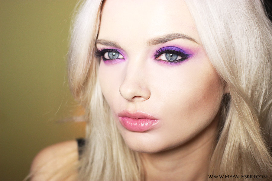 urban decay electric palette, bright make up, pale skin, swatch, my pale skin