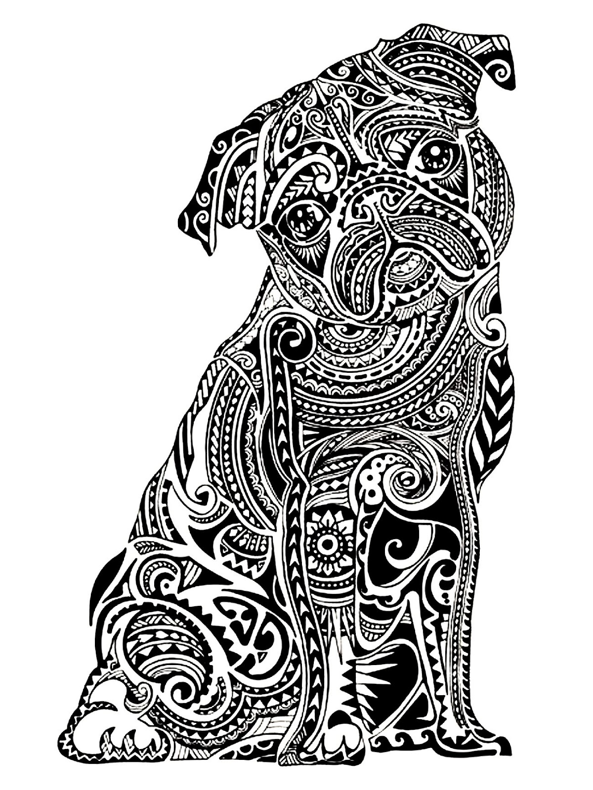 HD Cute Animal Coloring Pages Hard Image | Big Collection Free
