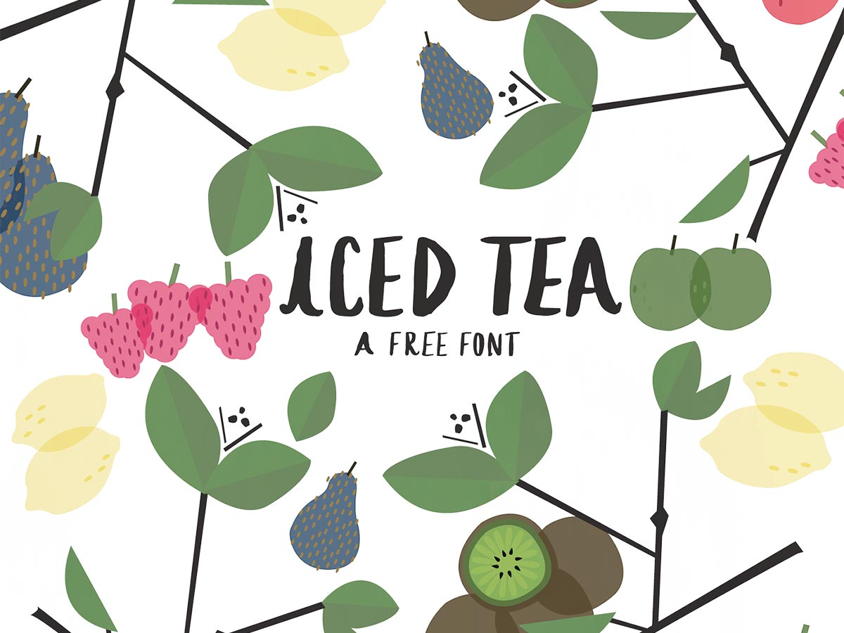 Font gratis terbaru - Iced Tea Free Font