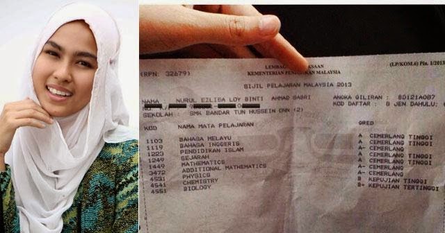 Adik Elfira Loy Ezlisa Loy Dapat 7a Untuk Spm