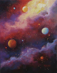 space galaxy outer painting way fiery petro marina