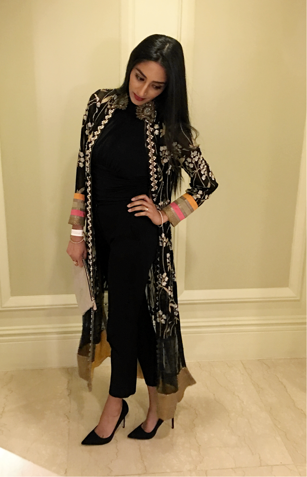 girl long jacket dress