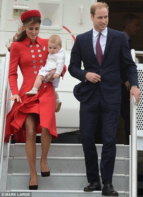 Prince William and Duchess Kate Travel With Prince George