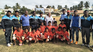 The boys kabaddi team at a local competition