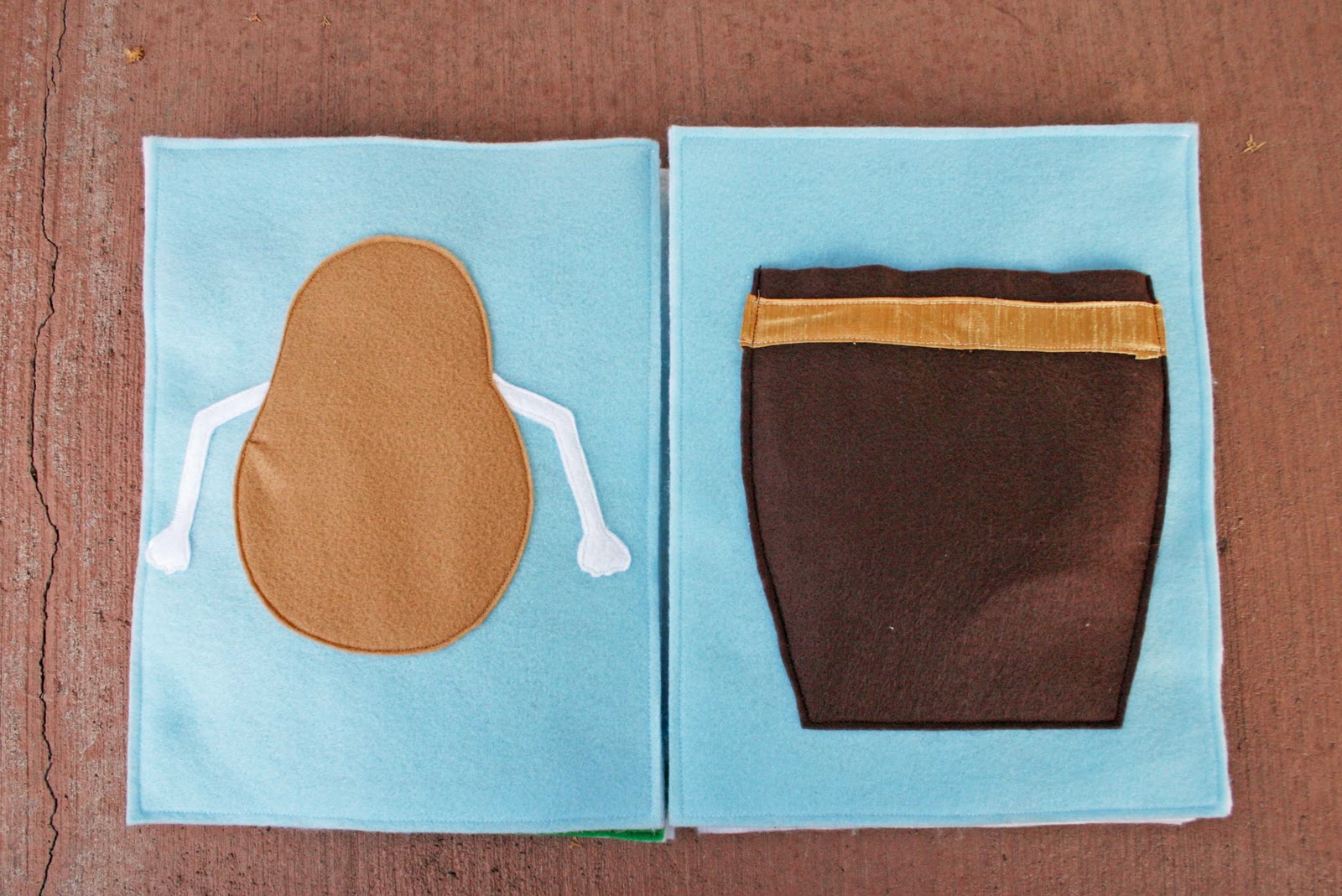 Sunshine, Lollipops, and Rainbows Mr. Potato Head Quiet book pages