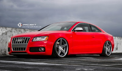 Red Audi S5 with K3 Project Wheels 5