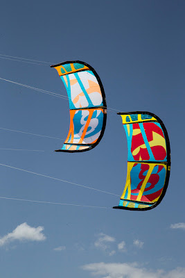 Two kites in the sky