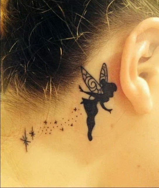 Tatuagens femininas atrás das orelhas Tatuagens femininas atrás das orelhas