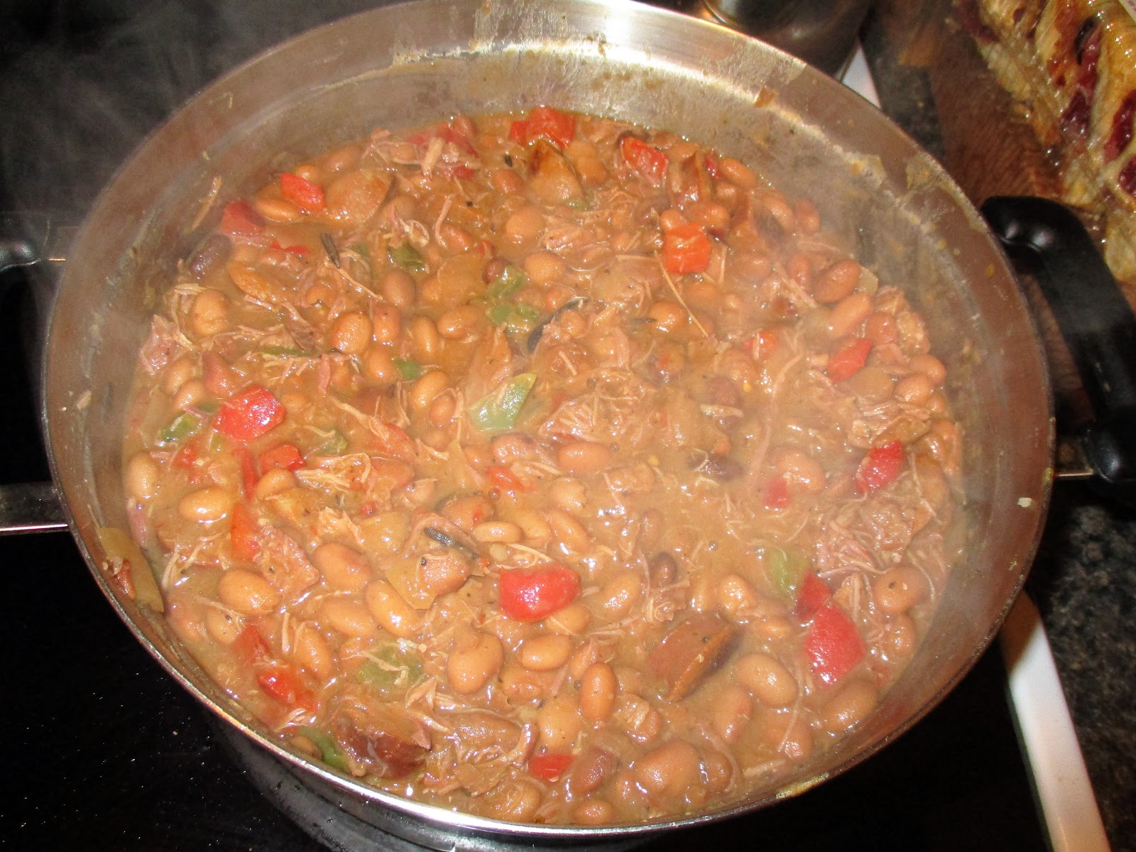 Christine's Cooking CrockPot Smoked Turkey Legs with Pinto Beans