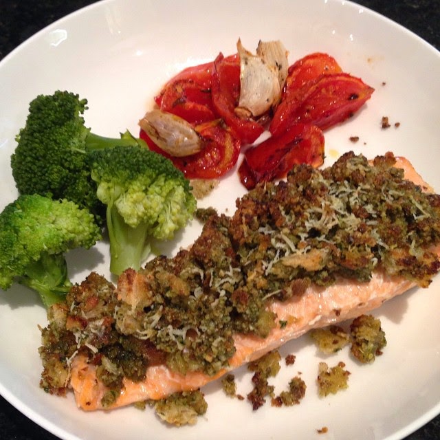 Perfect Pesto Crusted Salmon
