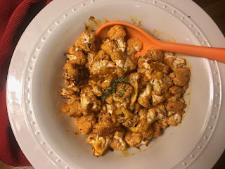 Roasted Thai Buffalo Cauliflower