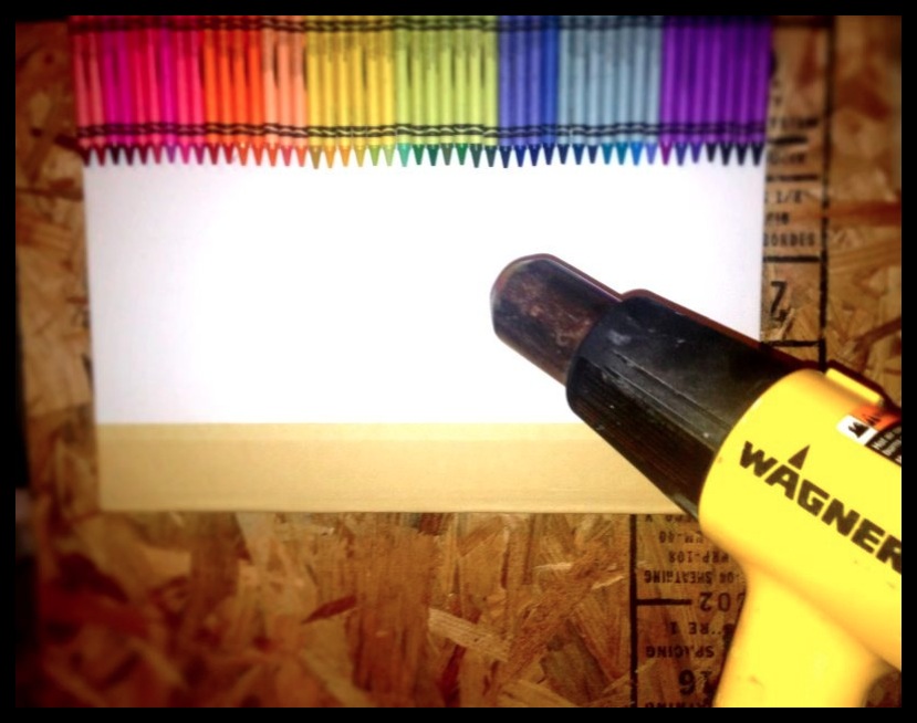 K is for Kinderrific! Made it Monday Melted Crayon Canvas!