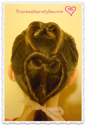 heart french braid - valentine's