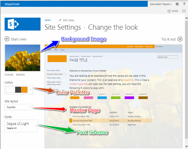 composed looks in sharepoint online