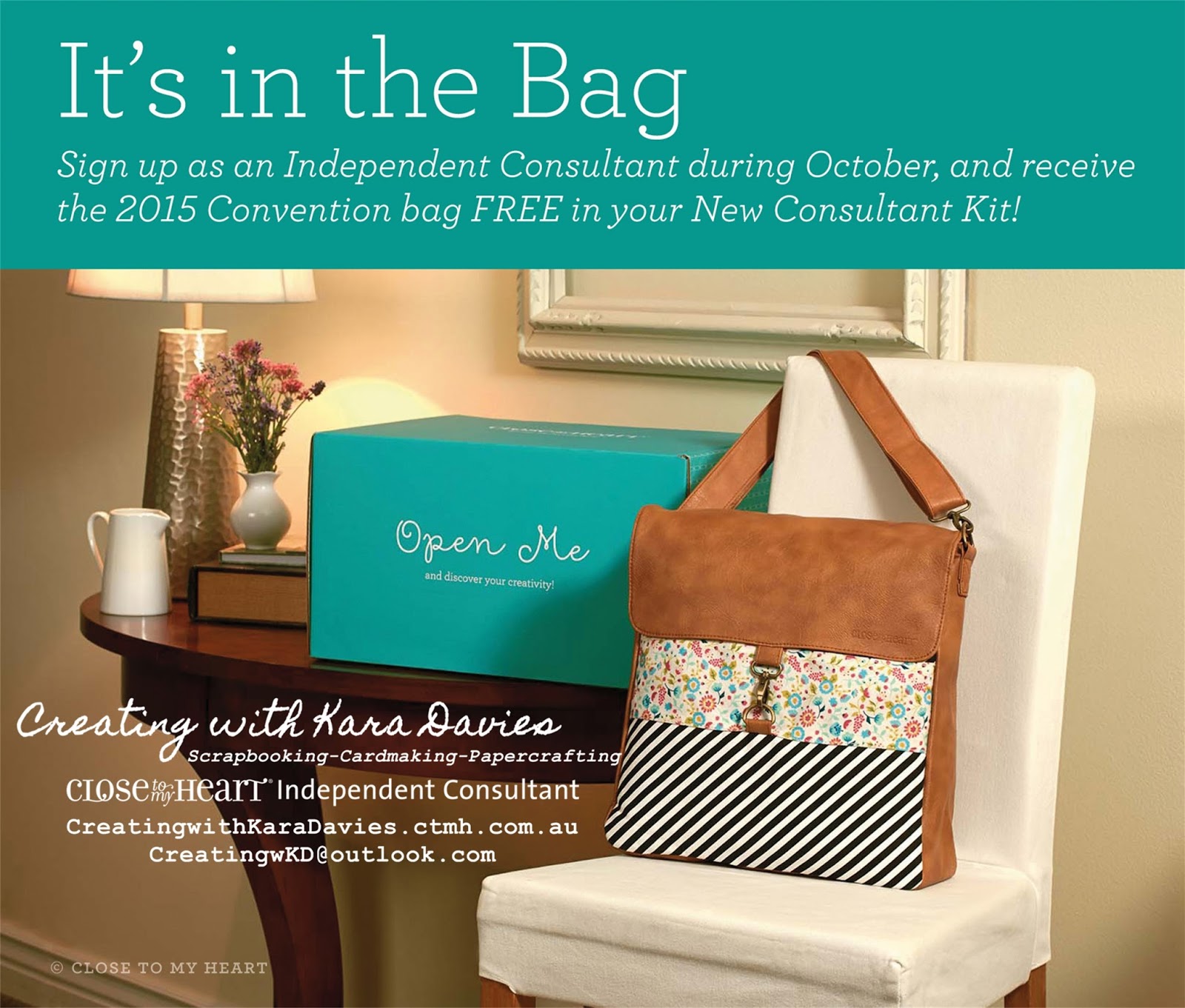 Creating with Kara Davies: October, it's in the bag!