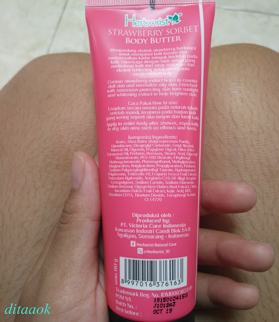 MINI REVIEW HERBORIST BODY BUTTER DITA OKTAVIANI