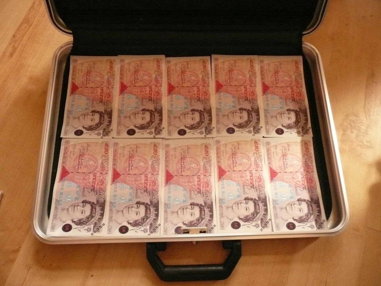 hair in the gate Suitcase full of money...