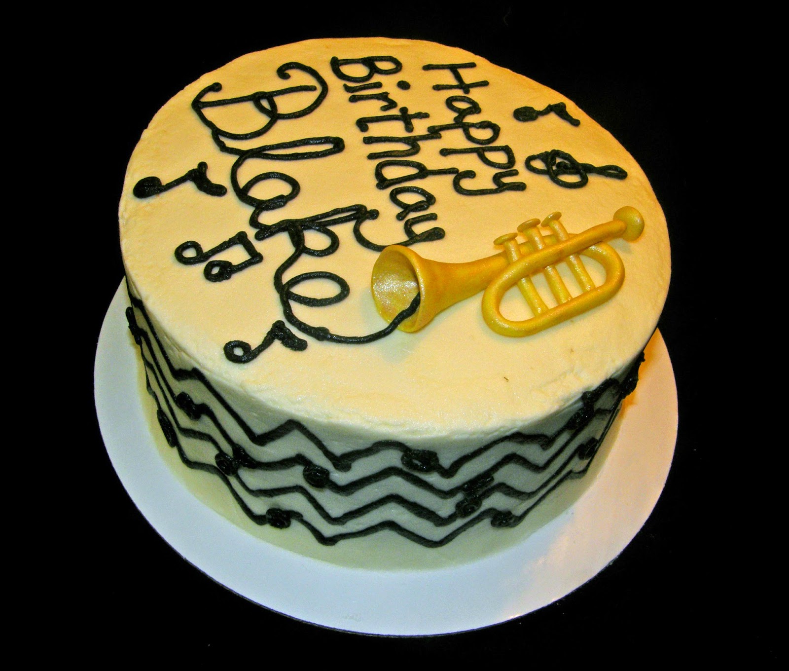 Mrs. Lydia's Kitchen Trumpet Birthday Cake