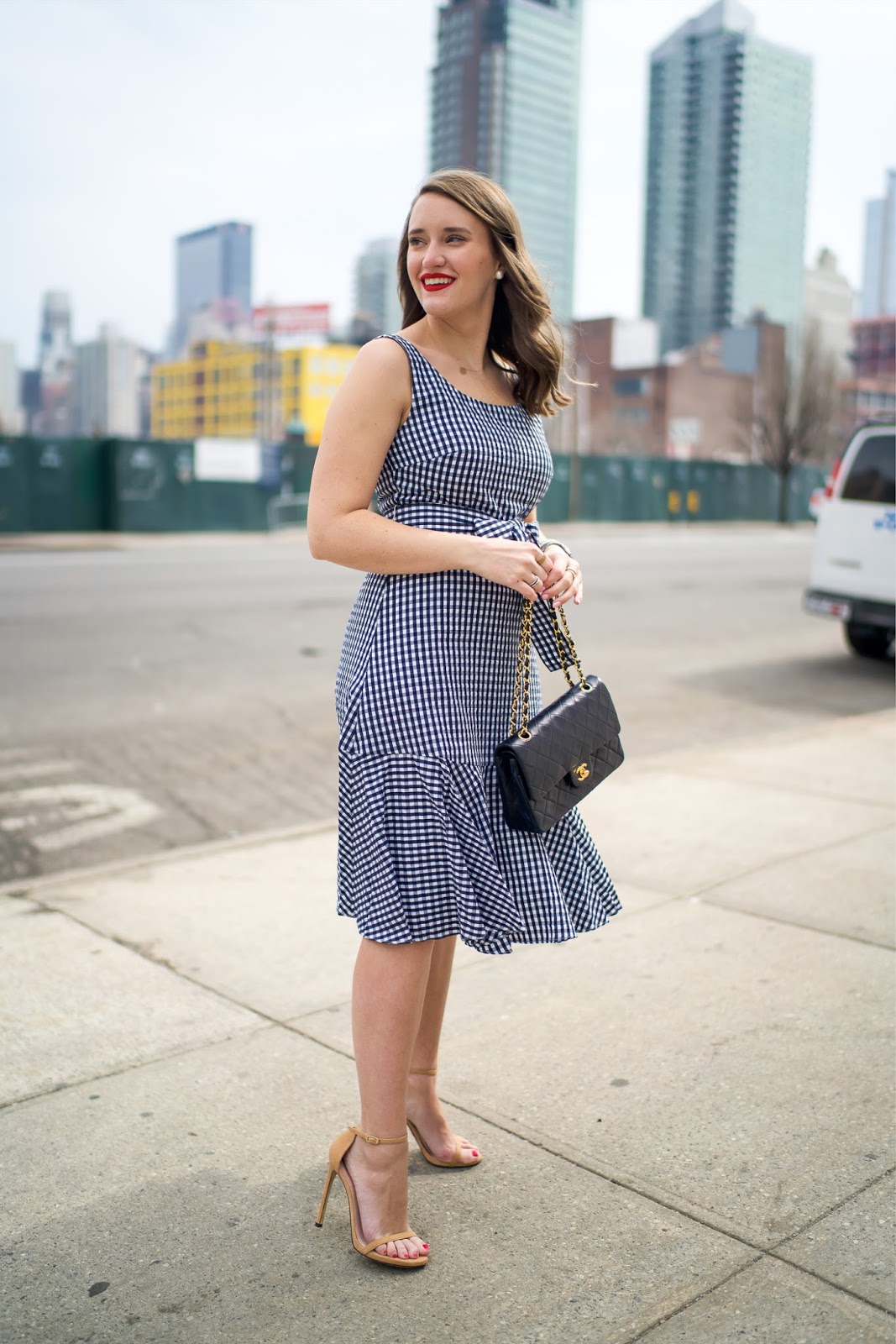 Gingham Midi Dress | Connecticut Fashion and Lifestyle Blog | Covering ...