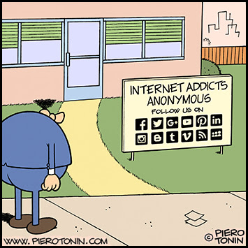 Image result for internet addiction cartoon