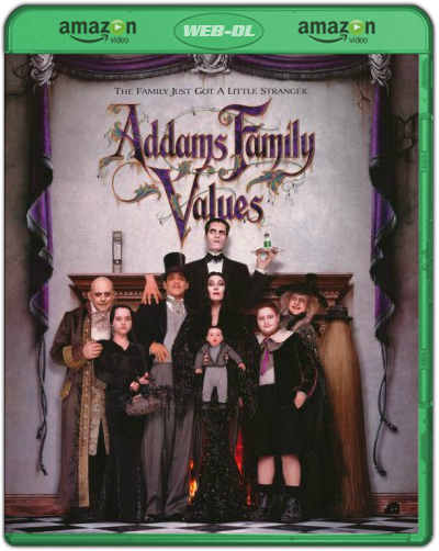 Addams Family Values (1993) 1080p AMZN WEB-DL Dual Latino-Inglés [Subt. Esp-Ing] (Fantástico. Comedia. Terror)