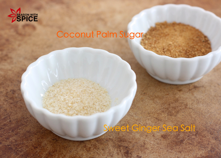 Sweet Ginger Sea Salt and Coconut Palm Sugar available at SeasonWithSpice.com