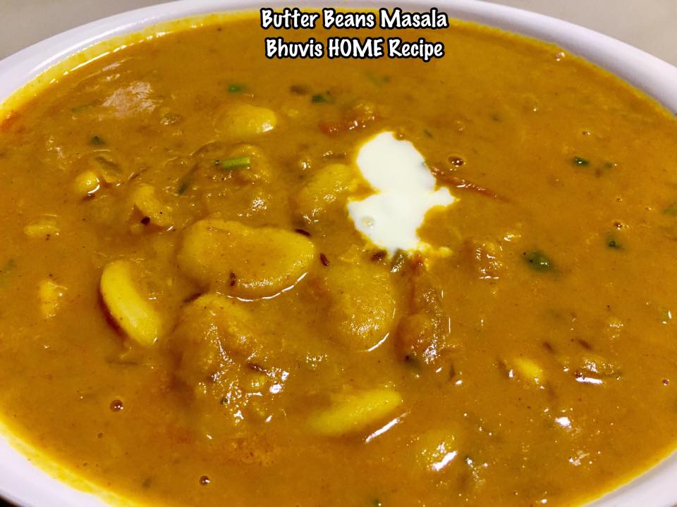Bhuvis HOME Recipe BUTTER BEANS MASALA