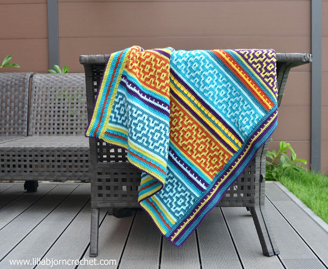 Nya Mosaic Blanket - FREE crochet pattern by www.lillabjorncrochet.com
