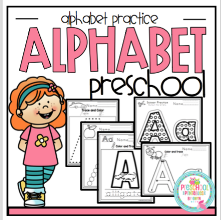 Alphabet Practice for Preschool 5 Sets "No Prep" ~ Preschool Printables