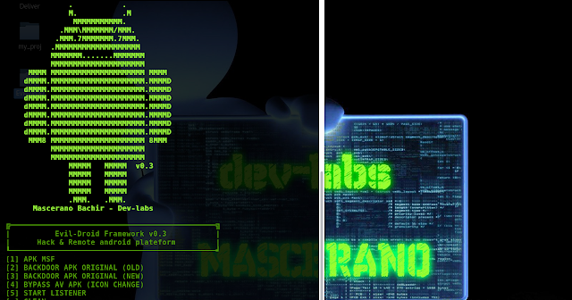 Evil-Droid - Framework to Create, Generate & Embed APK Payloads