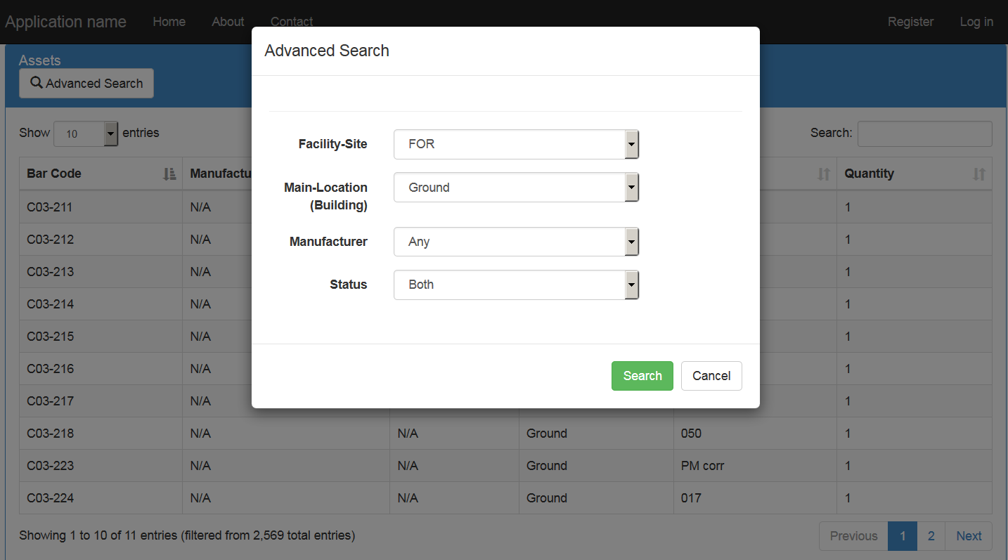 Grid with Server Side Advanced Search using JQuery DataTables in ...
