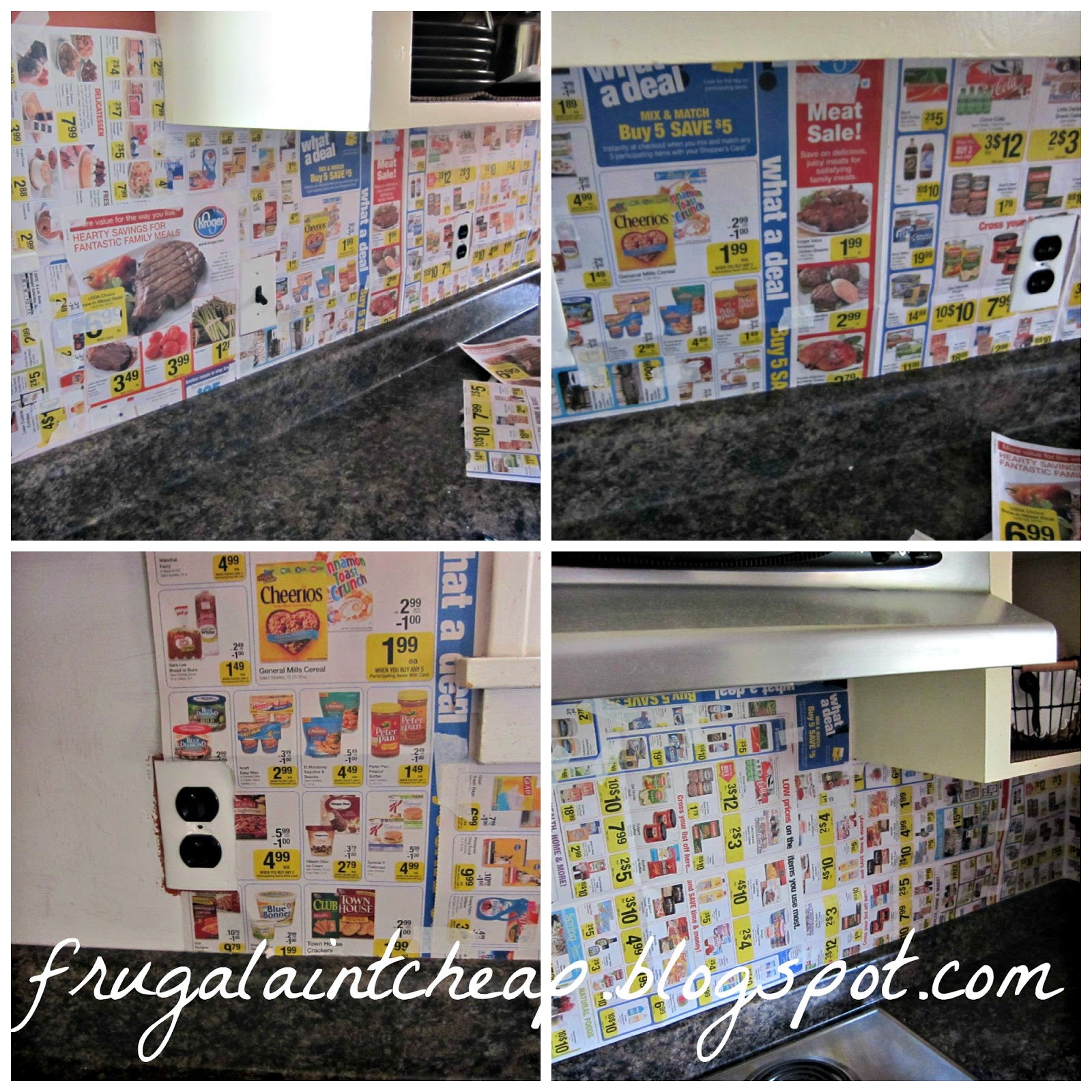 Frugal Ain't Cheap Kitchen Backsplash (great for renters too)