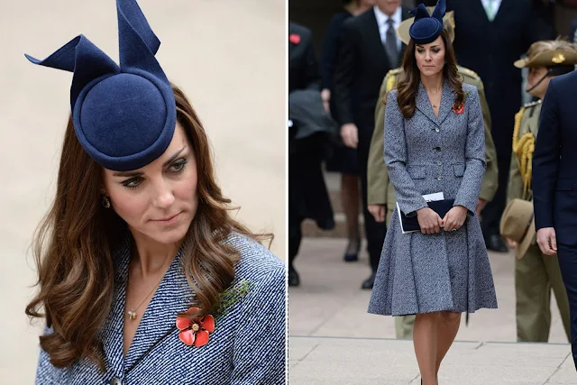 Kate wore a Michael Kors indigo twill coat