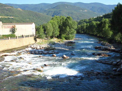 Noguera Pallaresa river passing through Sort