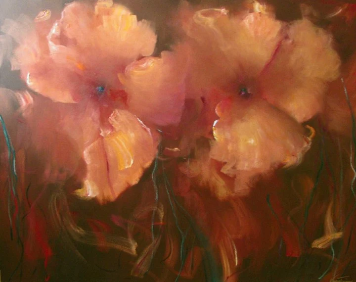 Victoria Montesinos | Mexican Impressionist Floral's painter | Waiting for Mr. Butterfly