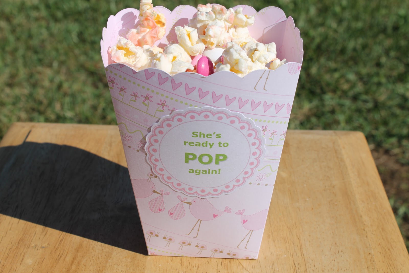 Ready To Pop Popcorn Boxes Baby Shower / Ready to pop popcorn favor