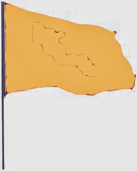 Beige colored waving flag