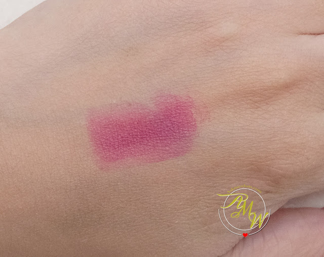 a swatch photo of The Body Shop Lima Magenta Matte Lipstick review by Nikki Tiu of AskMeWhats.com