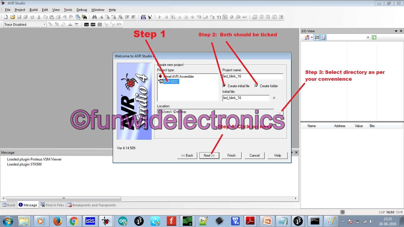 Fun with electronics and sensors: How to make a new project in AVR Studio 4