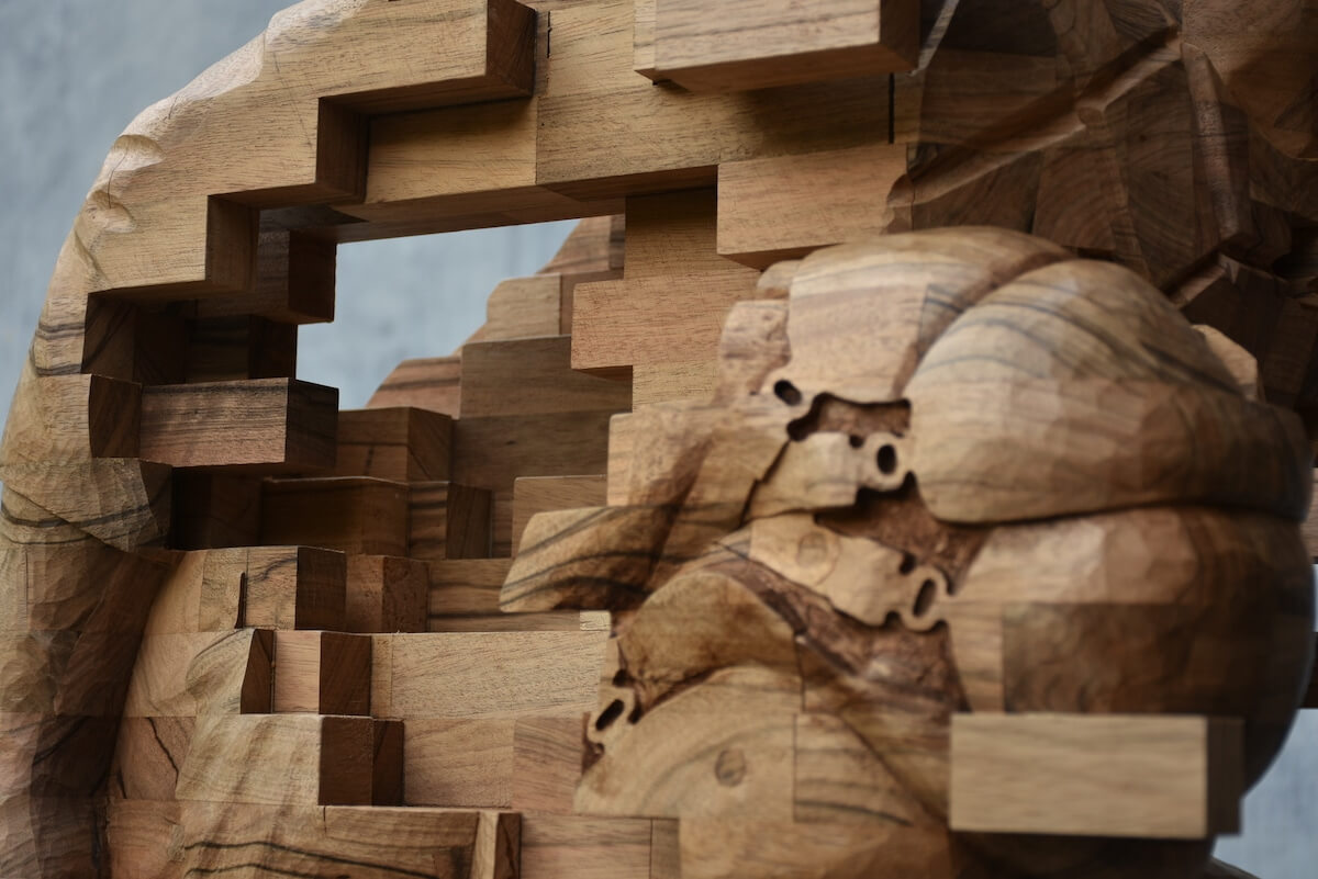 Stunning Wood Sculptures That Look Like Pixelated Glitches