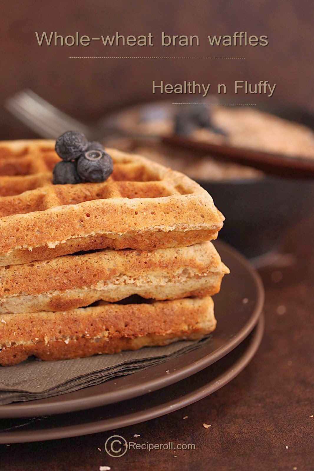 Bran waffles Whole wheat bran waffles