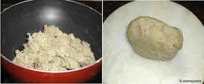 stir and knead it to a dough