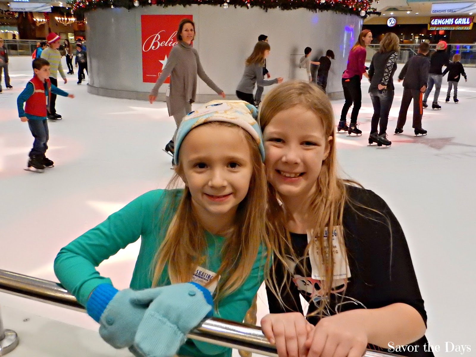Savor The Days Christmas in DFW Ice Skating at the Galleria