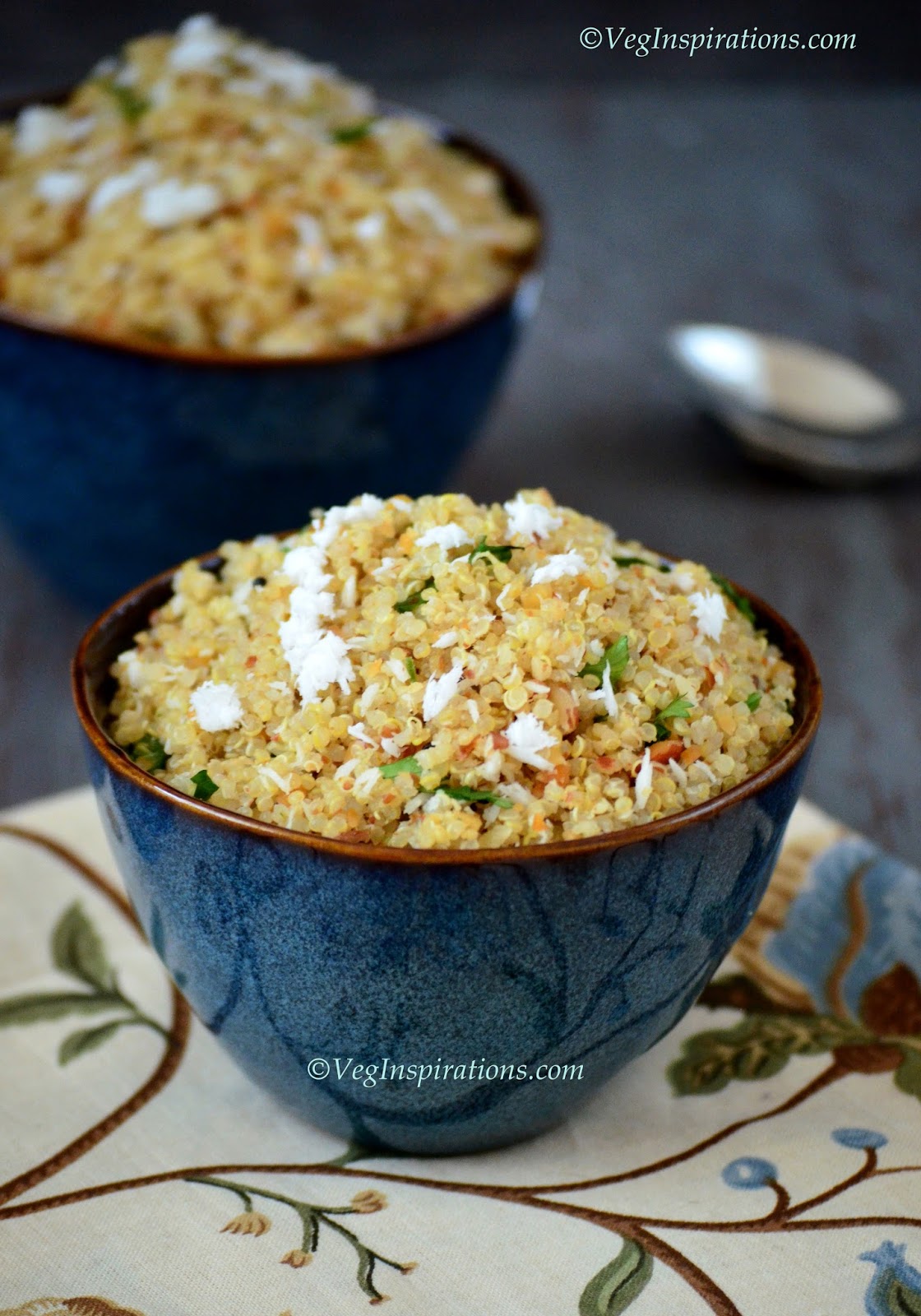 Quinoa Khichdi Peanut Flavored Quinoa With Stepwise Pictures Veg
