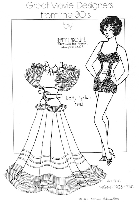 The Paper Collector The Letty Lynton gown
