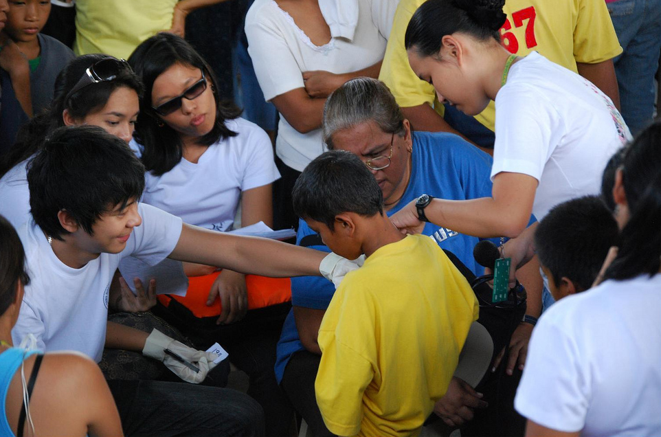 Hundreds of boys in a Philippine city turned out Saturday for a daylong &qu...