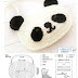 Patrón/ Pattern: carterita de oso panda / Panda bear bag