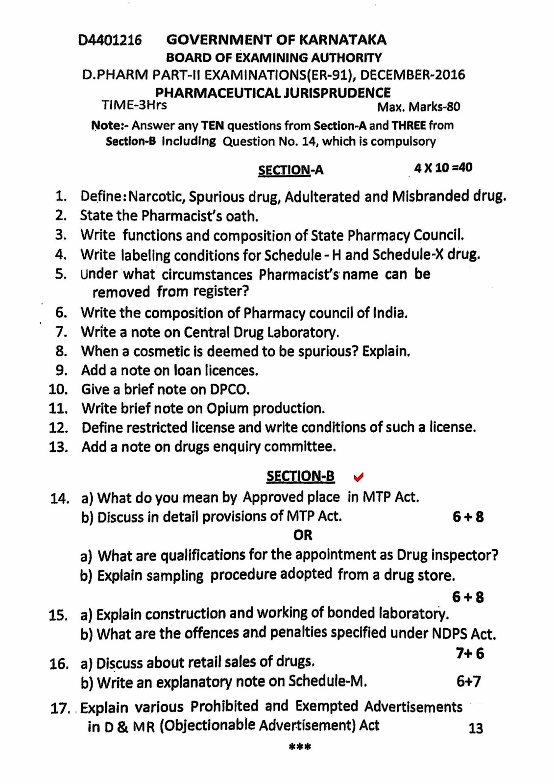 Phyto Chemicals II D PHARM PHARMACEUTICAL JURISPRUDENCE 29 ANNUAL
