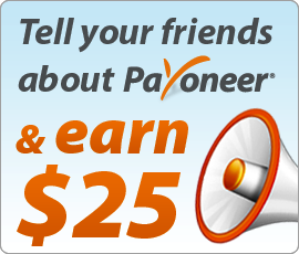 Earn 25$ by Signup on Payoneer