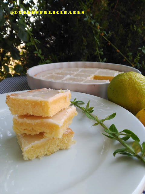 Brownie de limón con glaseado